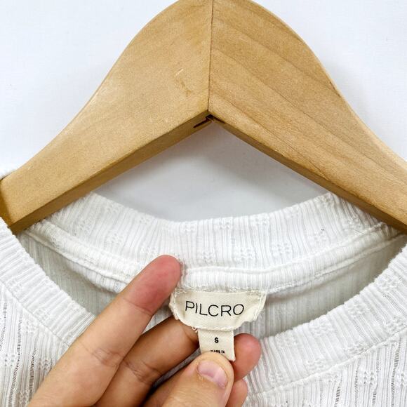 Anthropologie pilcro white pointelle tee - Picture 3 of 5